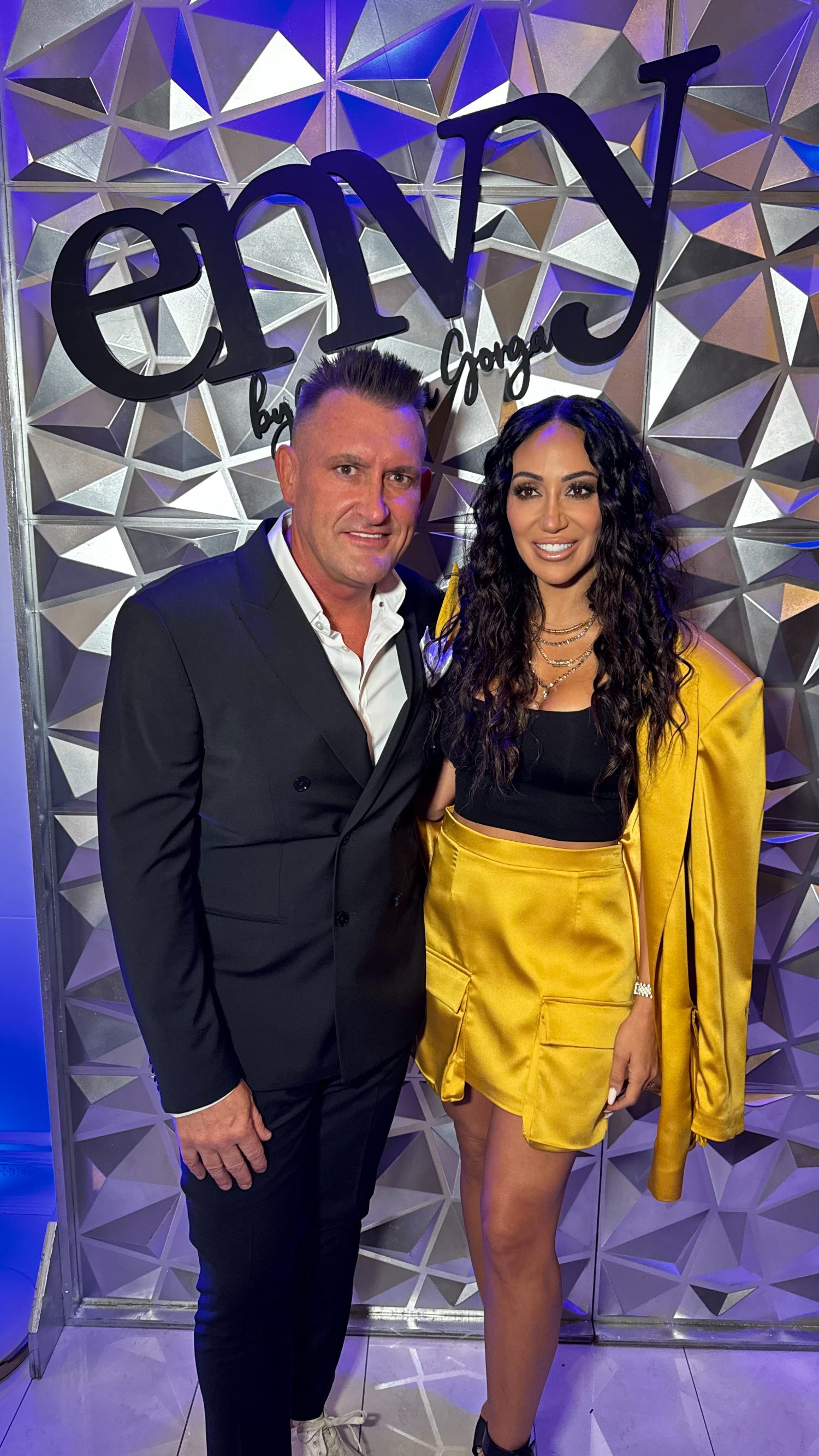 Jason Jani with Melissa Gorga at the Envy by Melissa Gorga launch